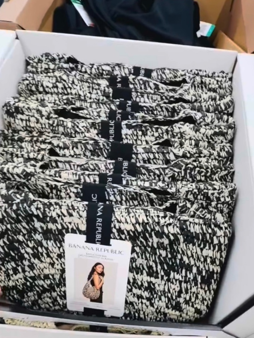 Banana Republic Raffia Tote Bag